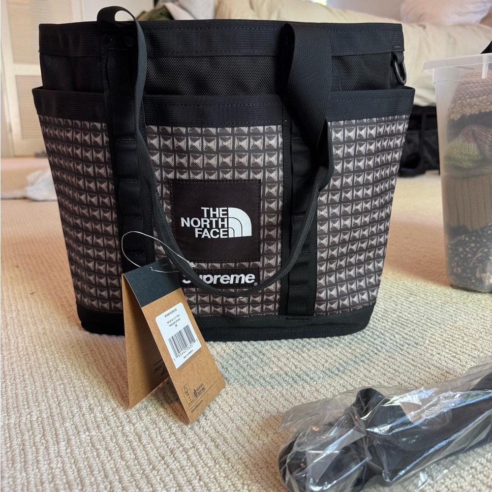 The North Face Supreme Black and Brown Duffel Bag